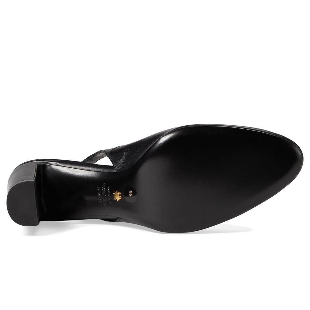 Stuart Weitzman Women's Vida 75 Slingback Pump, Black, 10 - Picture 3 of 5